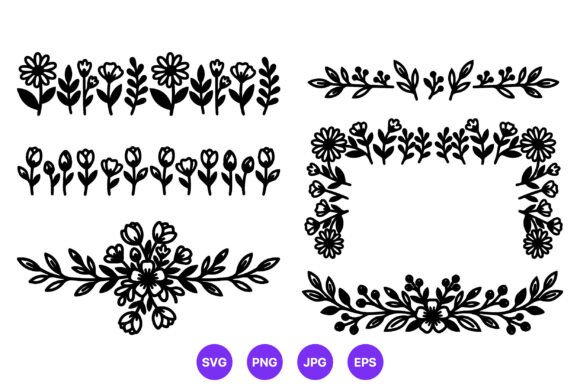Floral Borders and Wreath Vector Art