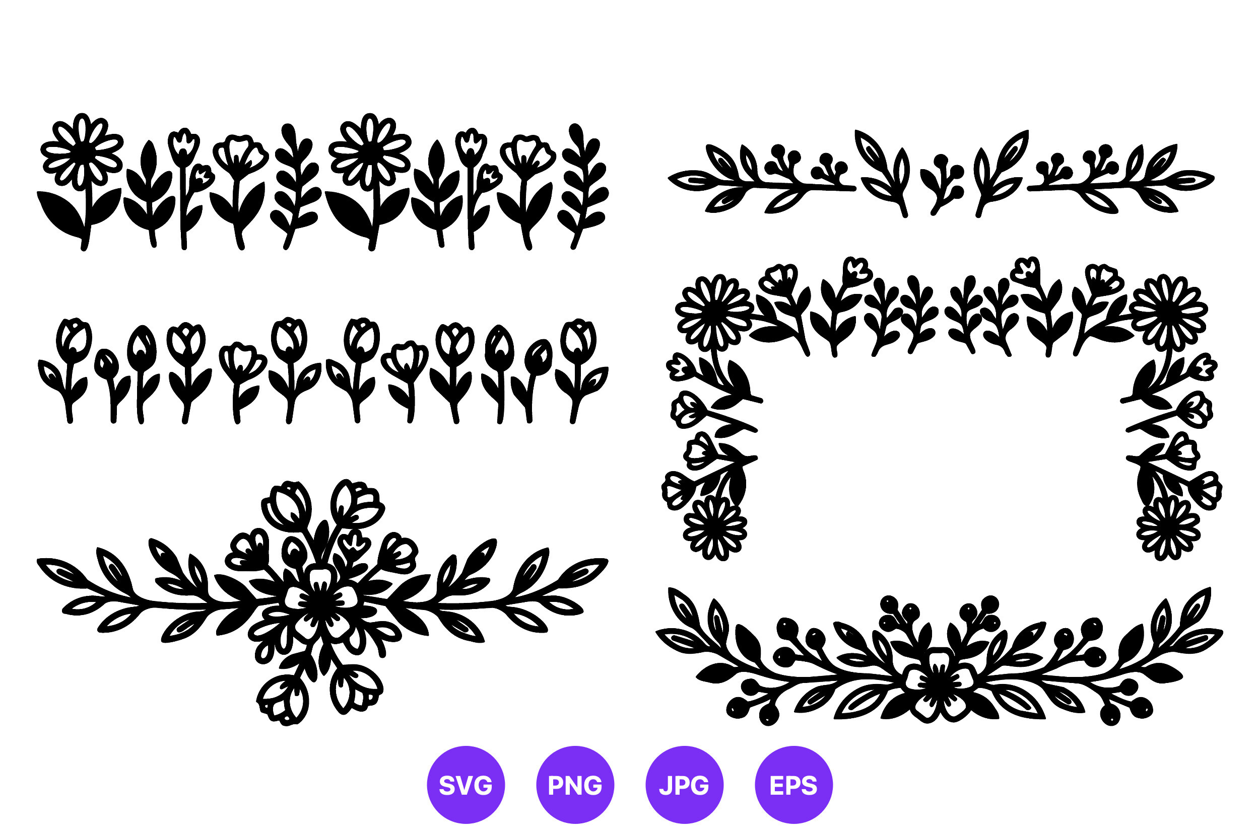 Floral Borders and Wreath Vector Art