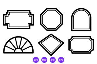 Geometric Black and White Frame Shapes