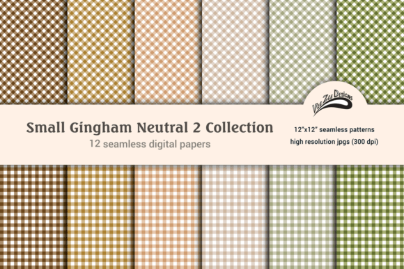 Gingham Digital Paper Pattern Bundle Set