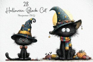 Halloween Black Cat Clipart PNG Graphic by Craft Art · Creative Fabrica