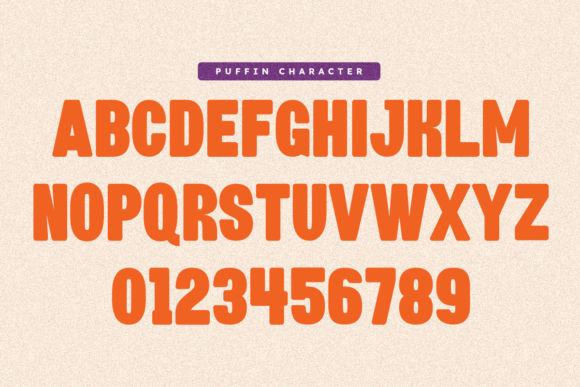 Puffin Font PNG with transparent background - Preview 1