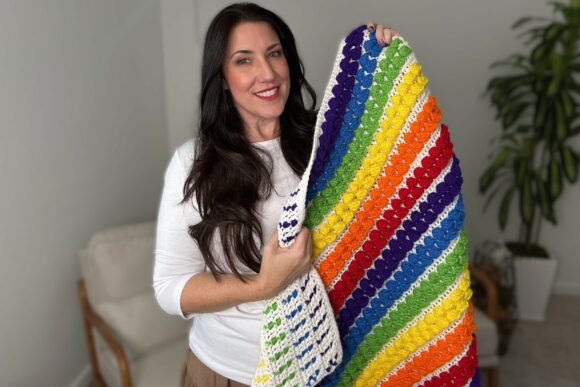 Rainbow Baby Blanket Crochet Pattern