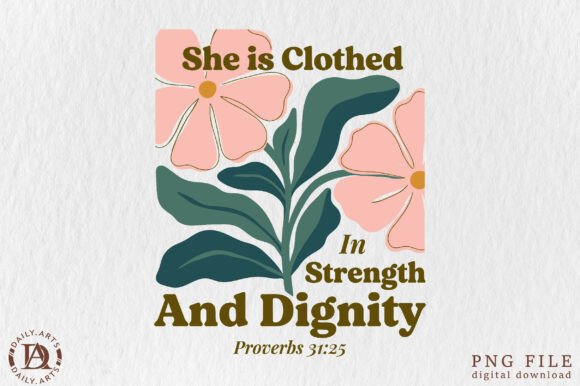 Retro Christian Floral Sublimation PNG Graphic Illustrations By daily.arts
