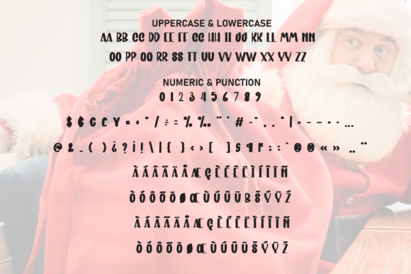 Santa Daily Font PNG with transparent background - Preview 6