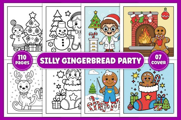 Silly Gingerbread Party Coloring Pages