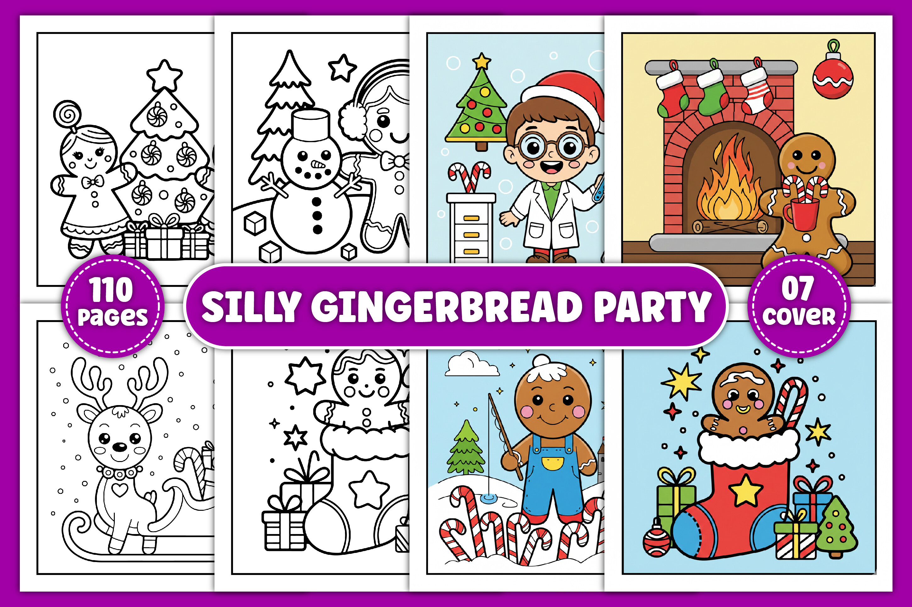 Silly Gingerbread Party Coloring Pages