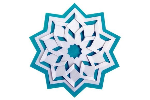 3D Fold and Tuck Dimentional Star SVG Ornaments 3D SVG Craft By Alaa Studio