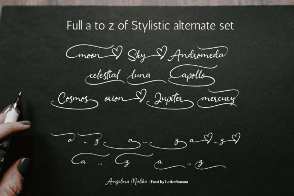 Angelina Malika Font PNG with transparent background - Preview 4