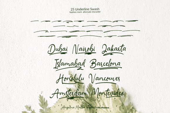 Angelina Malika Font PNG with transparent background - Preview 6