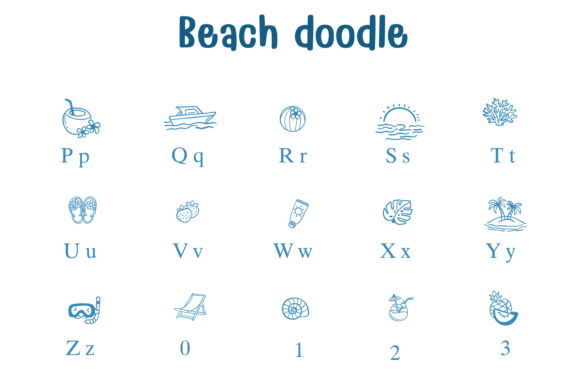 Beach Doodle Font - Preview 2