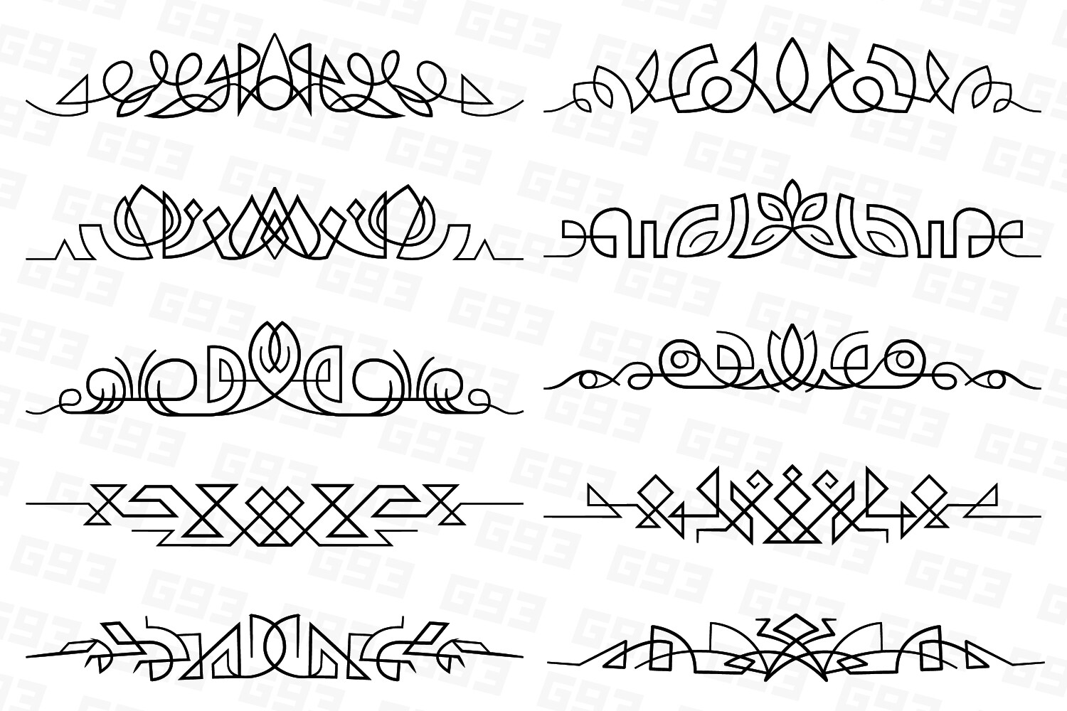 Calligraphic Ornamental Elements