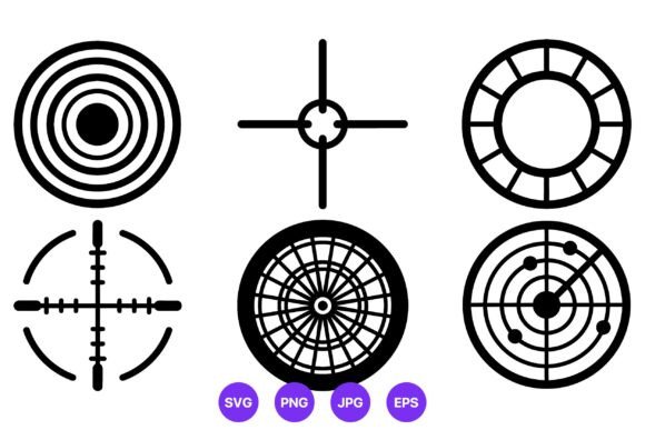 Circle Target Crosshair Radar Icons