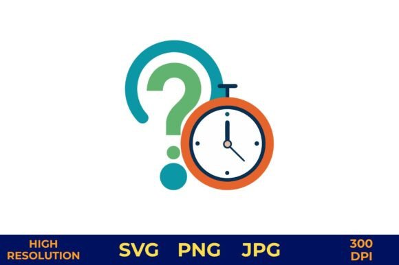 Clock and Question Mark Vector Design Graphic by designcrafts ...