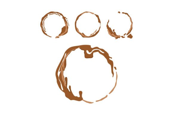 Coffee Cup Ring Stains Vector Illustrati