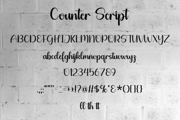 Counter Script Font PNG with transparent background - Preview 5