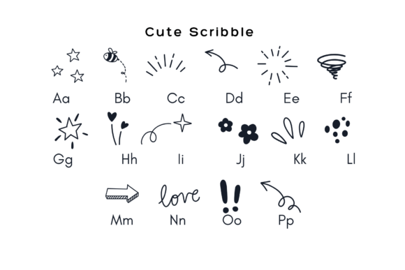 Cute Scribble Doodle Font - Preview 4