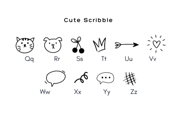 Cute Scribble Doodle Font - Preview 5