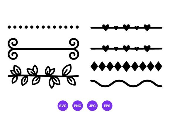 Decorative Black and White Border Line
