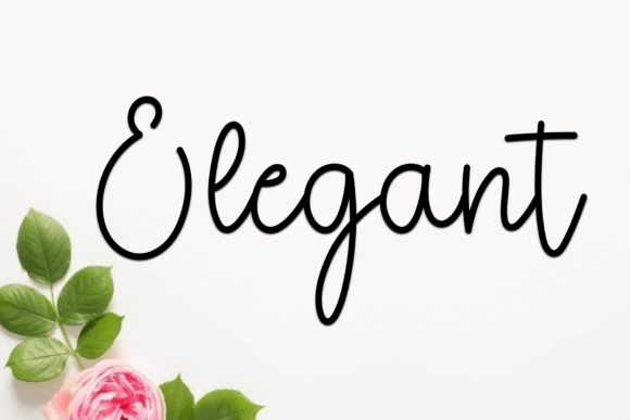 Elegant Handwriting Font PNG with transparent background - Preview 3