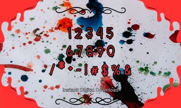 Ink Drip Font PNG with transparent background - Preview 2