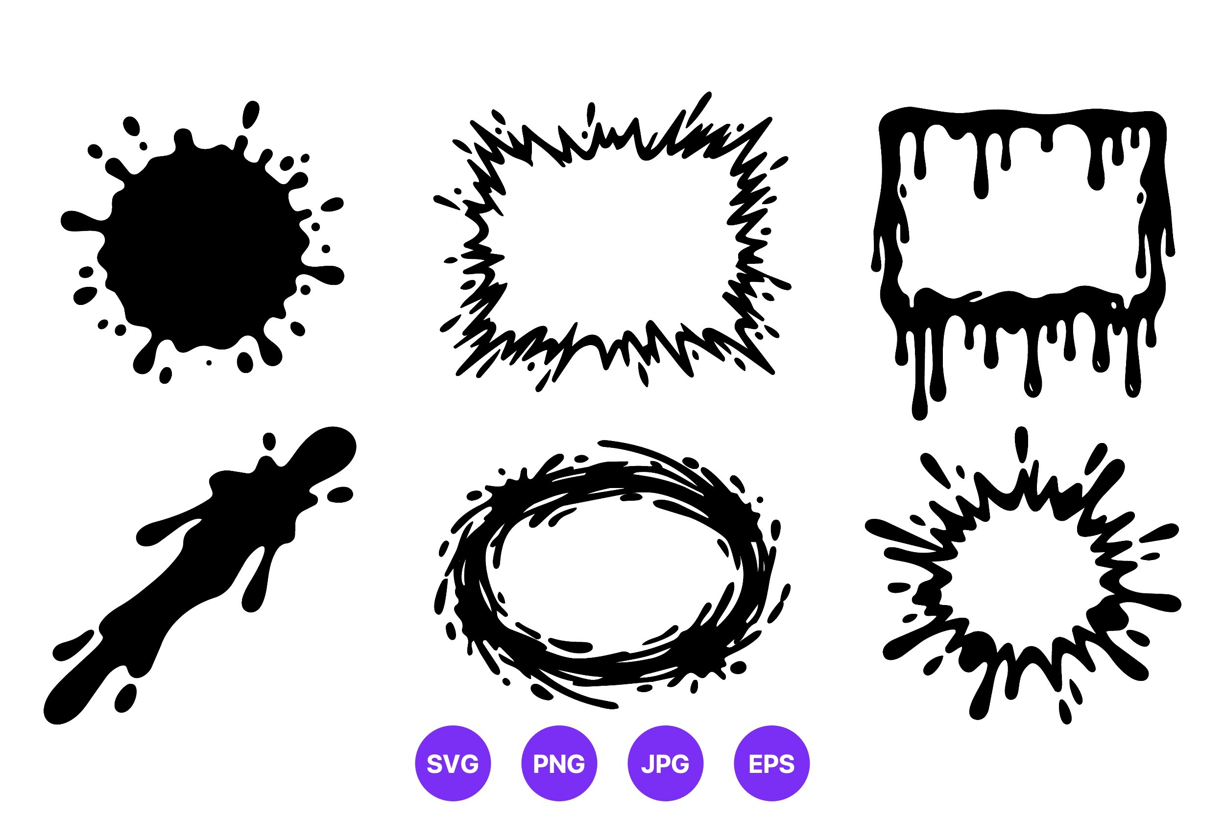 Ink Splatter Vector Art Shapes