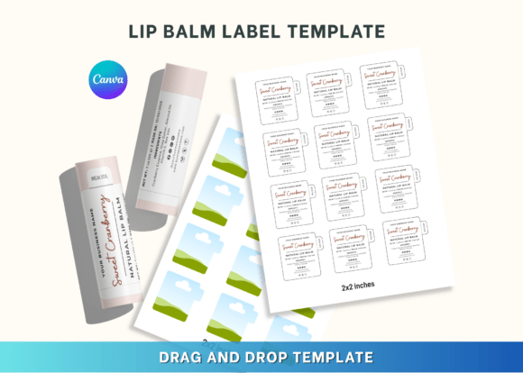 Lip Balm Labels Template Canva Frames