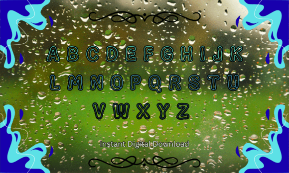 Liquid Glass Font PNG with transparent background - Preview 1