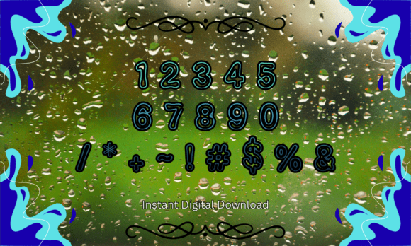 Liquid Glass Font PNG with transparent background - Preview 3