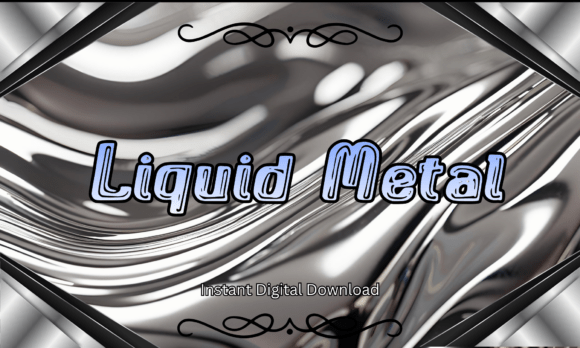 Liquid Metal Display Font By Pamlico Creations