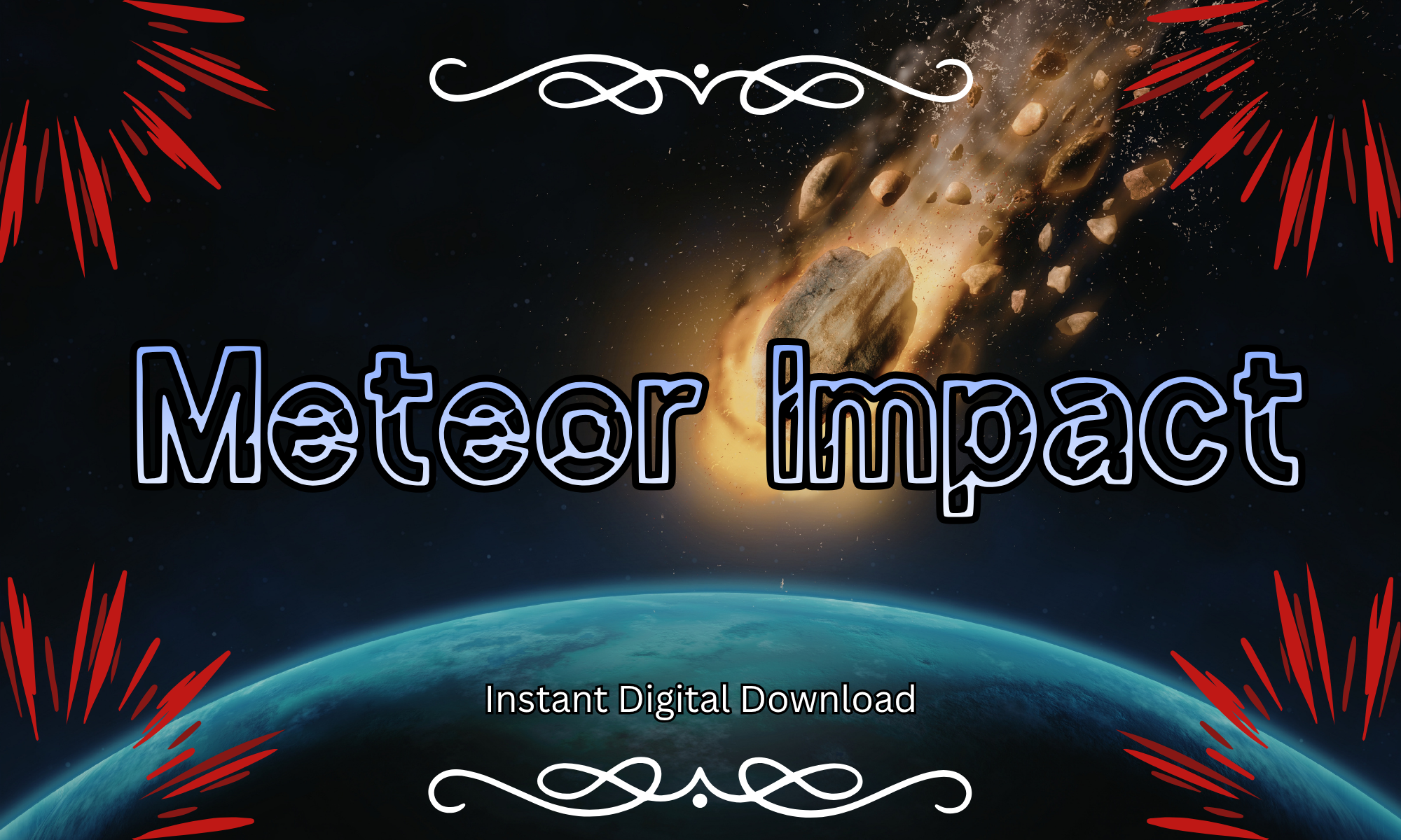 Meteor Impact preview, futuristic display font