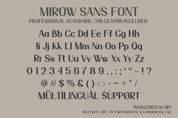 Mirow Sans Font PNG with transparent background - Preview 4