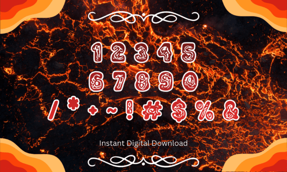 Molten Lava Font PNG with transparent background - Preview 2