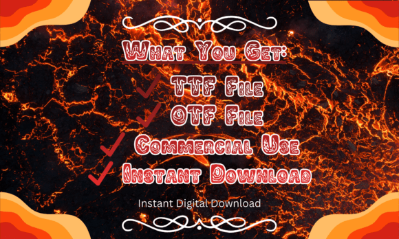 Molten Lava Font PNG with transparent background - Preview 4