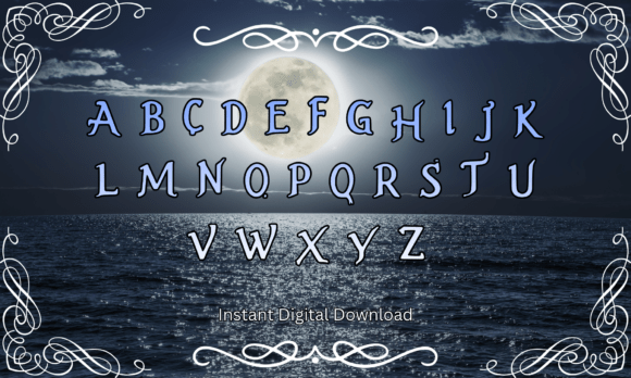 Moonlit Palace Font PNG with transparent background - Preview 1