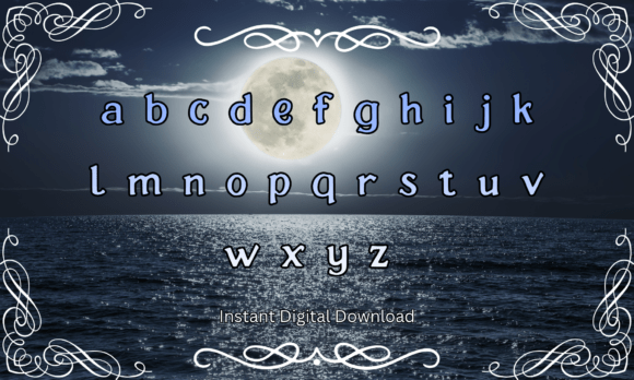 Moonlit Palace Font PNG with transparent background - Preview 2