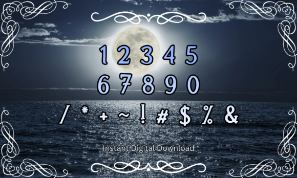 Moonlit Palace Font PNG with transparent background - Preview 3