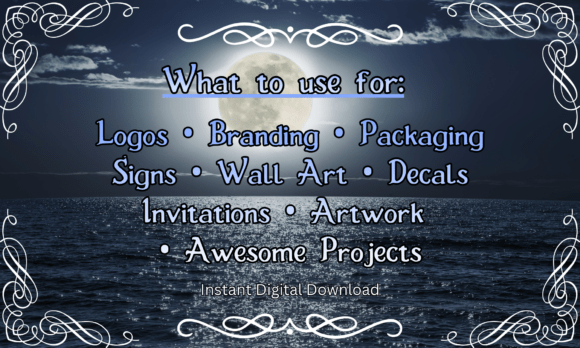 Moonlit Palace Font PNG with transparent background - Preview 4