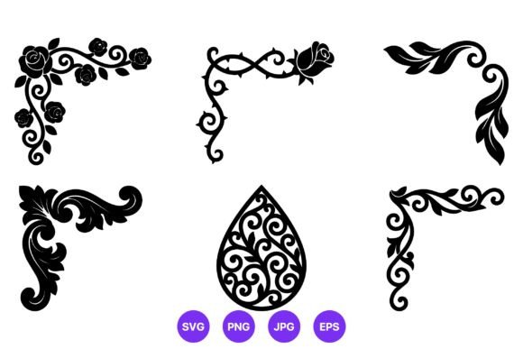 Ornamental Floral Vector Swirl