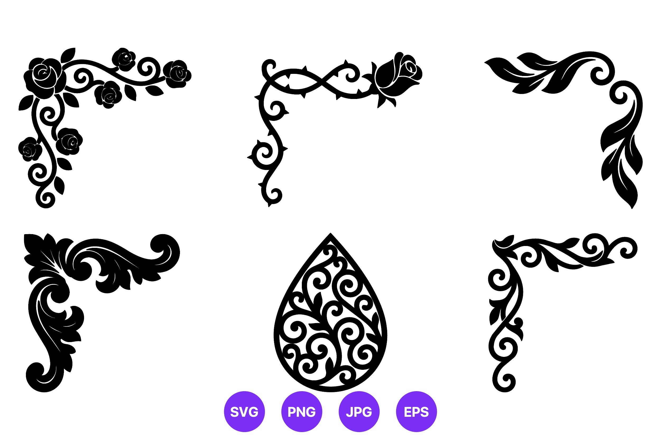 Ornamental Floral Vector Swirl