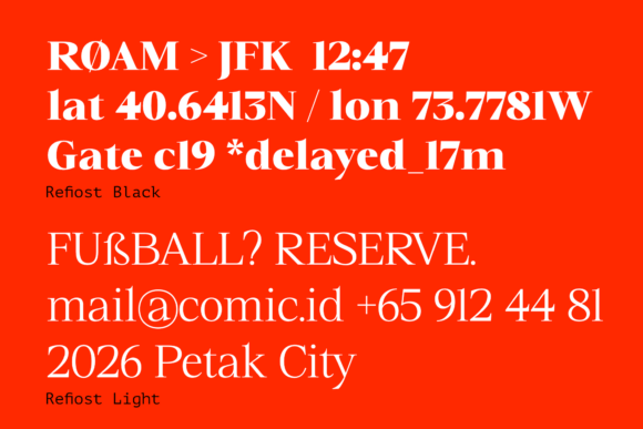 Refiost Font PNG with transparent background - Preview 6