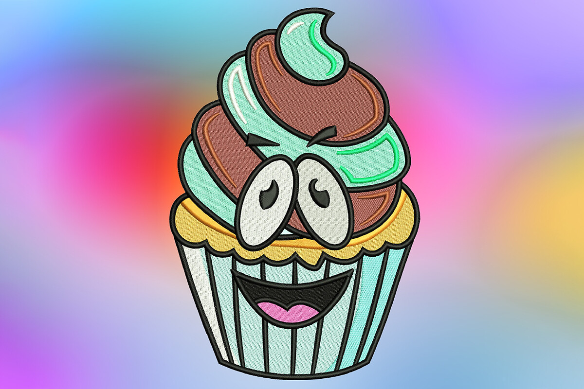 Silly Mint Chocolate Swirl Cupcake