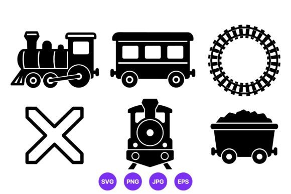 Vintage Steam Train Locomotive Vector