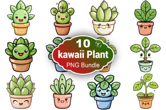 Kawaii Plant Png Gráfico Ilustraciones IA Por Forhadx5