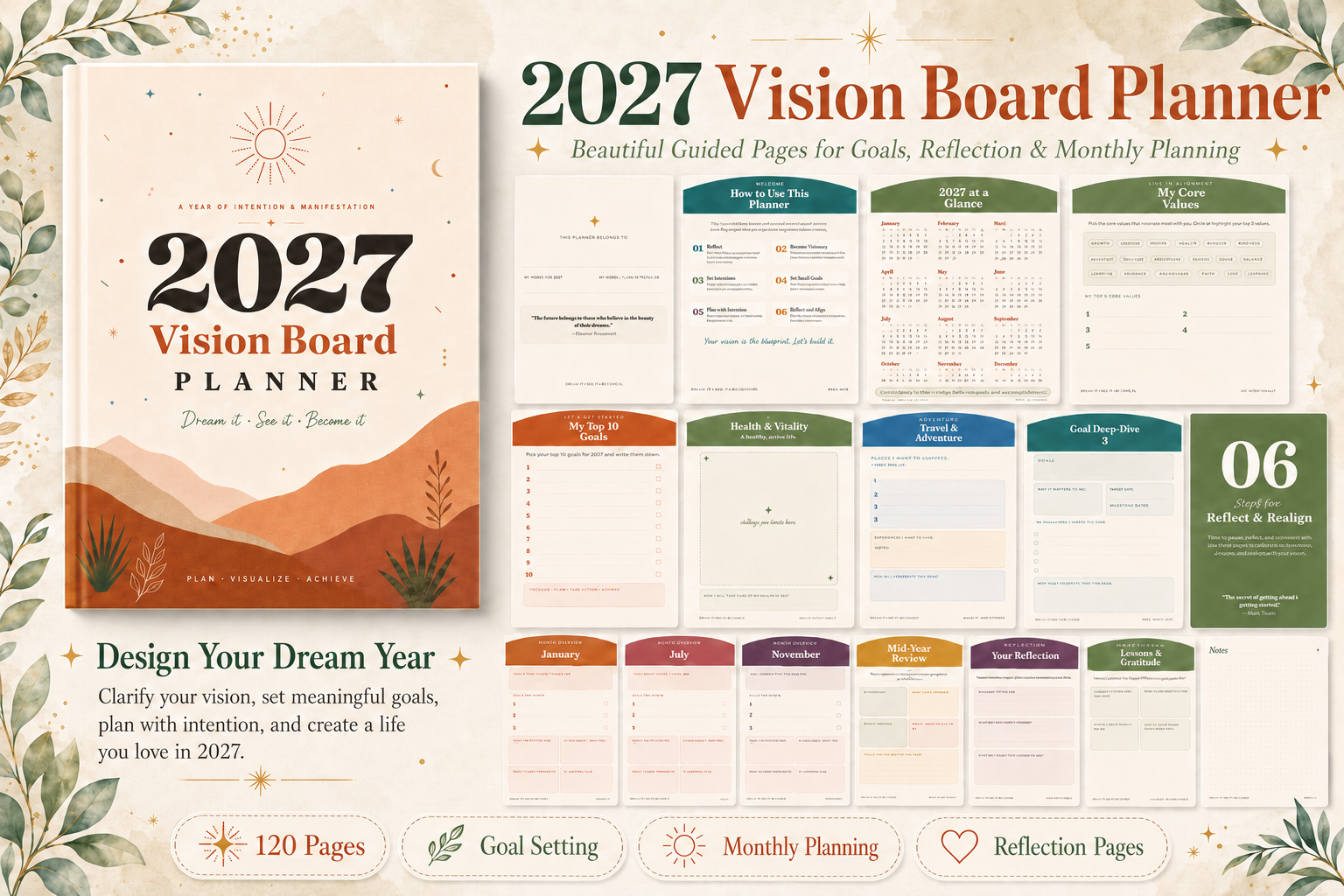2027 Vision Board Planner Graphic By KDP Studio Creative Fabrica 2027 Vision Board Planner Graphic By KDP Studio Creative Fabrica