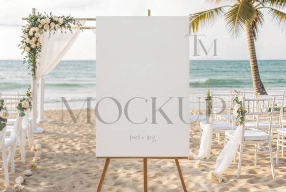 Beach Coastal 24x36 Welcome Sign Mockup