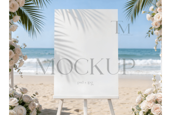 Coastal 18x24 Seating Chart Mockup