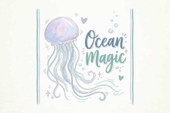 Cute Coastal Sea Life Sublimation PNG Illustration Designs de T-shirts Par Dream Print