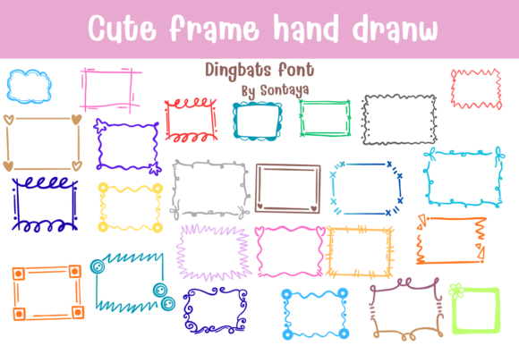 Cute Frame Dingbats Font By Sontaya