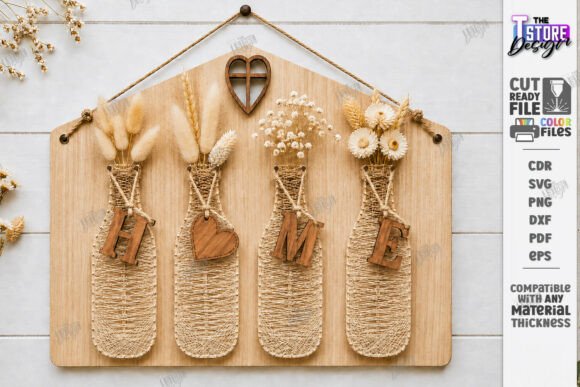 DIY String Art Wall Vase Laser Cut | CNC Laser Cutting By The T Store Design